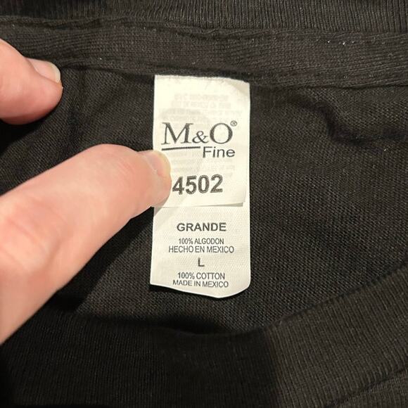 M & O Bat Black Graphic SS Tee Size L - Picture 5 of 7